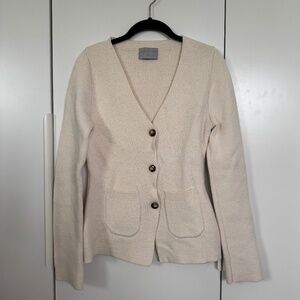 Modern Citizen Elinor Organic Cotton-Wool V-Neck Cardigan